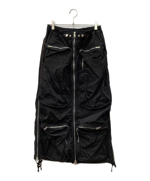 DIESEL（ディーゼル）DIESEL (ディーゼル) O-MIRTA-NL 3Dポケットロングスカート ブラック サイズ:28の古着・服飾アイテム