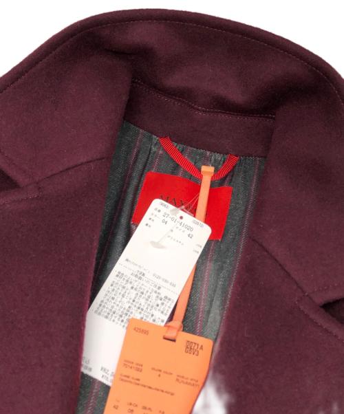MAX&Co.（マックスアンドコー）MAX&Co. (マックスアンドコー) ラナウェイコート バーガンディー サイズ:42の古着・服飾アイテム