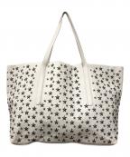 JIMMY CHOOジミーチュウ）の古着「スタースタッズレザートートバッグ」｜ベージュ