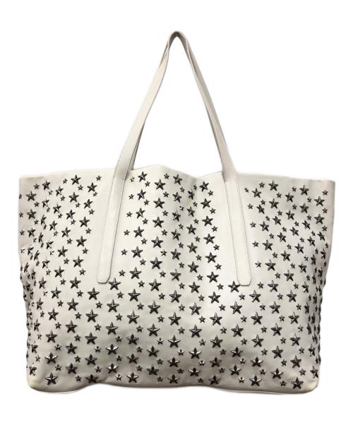 JIMMY CHOO（ジミーチュウ）JIMMY CHOO (ジミーチュウ) スタースタッズレザートートバッグ ベージュ サイズ:下記参照の古着・服飾アイテム
