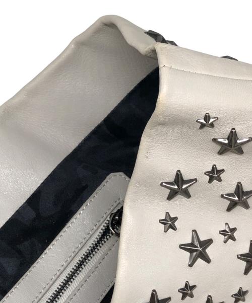 JIMMY CHOO（ジミーチュウ）JIMMY CHOO (ジミーチュウ) スタースタッズレザートートバッグ ベージュ サイズ:下記参照の古着・服飾アイテム