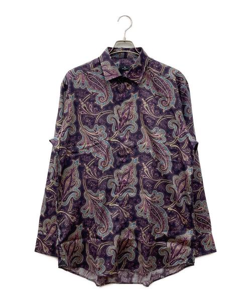 ETRO（エトロ）ETRO (エトロ) ペイズリー柄シャツ パープル サイズ:43の古着・服飾アイテム