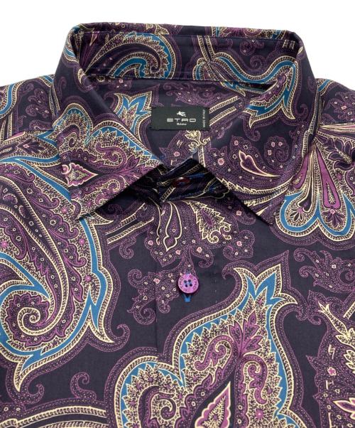 ETRO（エトロ）ETRO (エトロ) ペイズリー柄シャツ パープル サイズ:43の古着・服飾アイテム
