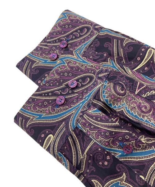 ETRO（エトロ）ETRO (エトロ) ペイズリー柄シャツ パープル サイズ:43の古着・服飾アイテム