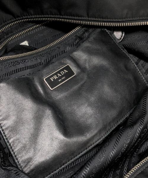 PRADA（プラダ）PRADA (プラダ) レザーナイロンコンビリボントートバッグ ブラック サイズ:下記参照の古着・服飾アイテム
