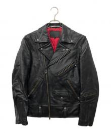 JACKROSE VINTAGE（ジャックローズヴィンテージ）の古着「ダブルライダースジャケット」｜ブラック
