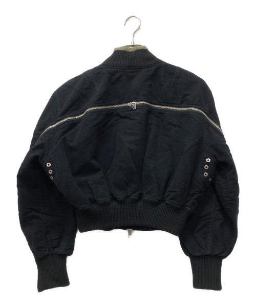 DIESEL（ディーゼル）DIESEL (ディーゼル) short flight jacket back ZIP ブラック サイズ:Sの古着・服飾アイテム