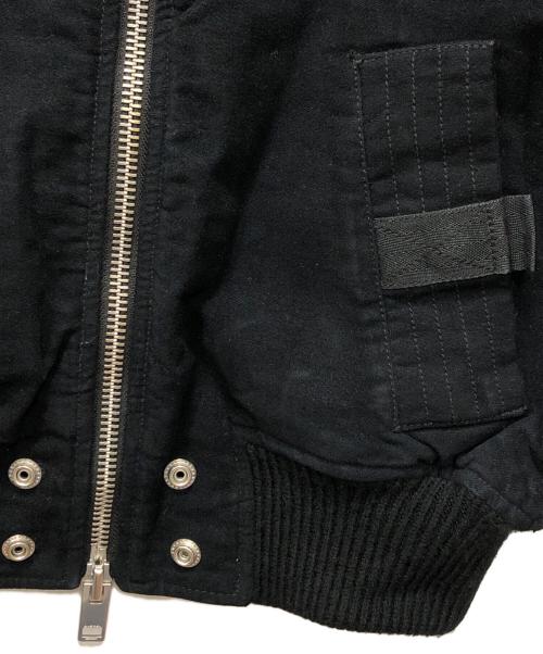 DIESEL（ディーゼル）DIESEL (ディーゼル) short flight jacket back ZIP ブラック サイズ:Sの古着・服飾アイテム