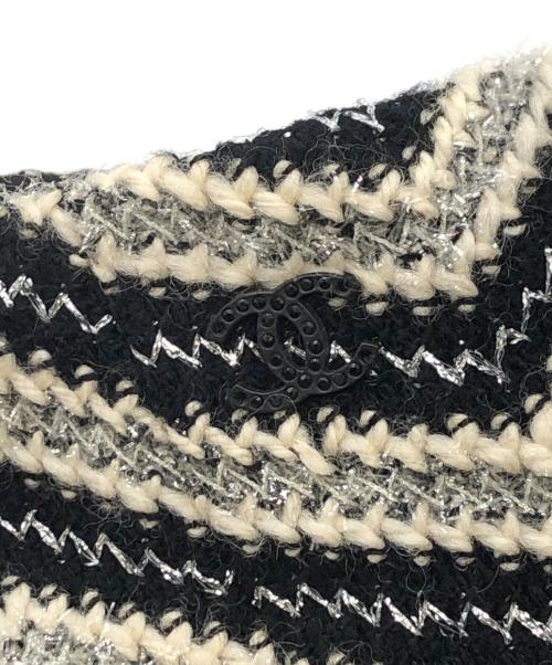 CHANEL（シャネル）CHANEL (シャネル) ツイードスカート ブラック×グレー サイズ:46の古着・服飾アイテム