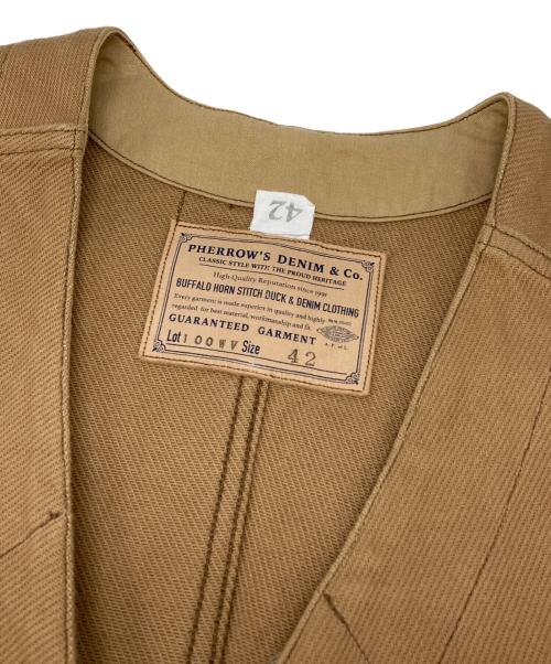 Pherrow's（フェローズ）PHERROW'S (フェローズ) ワークベスト ブラウン サイズ:42の古着・服飾アイテム