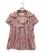 MARNIマルニ）の古着「ノースリーブブラウス」｜レッド
