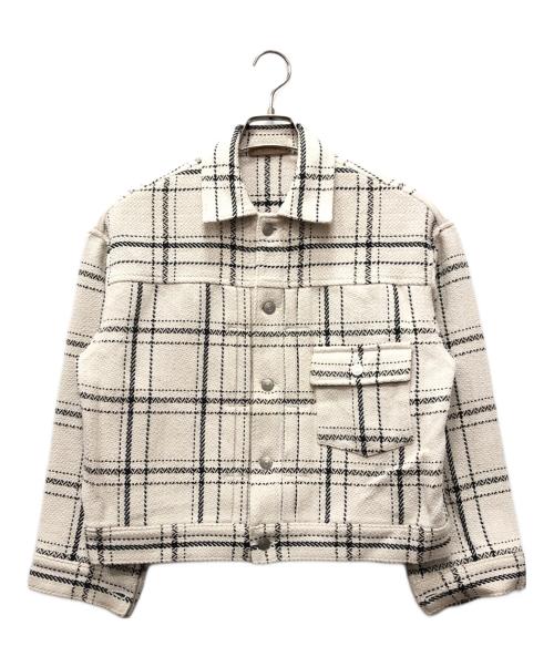 GALERIE VIE（ギャルリーヴィー）GALERIE VIE (ギャルリーヴィー) ビンテージラグ ツータックジャケット ベージュ サイズ:Fの古着・服飾アイテム