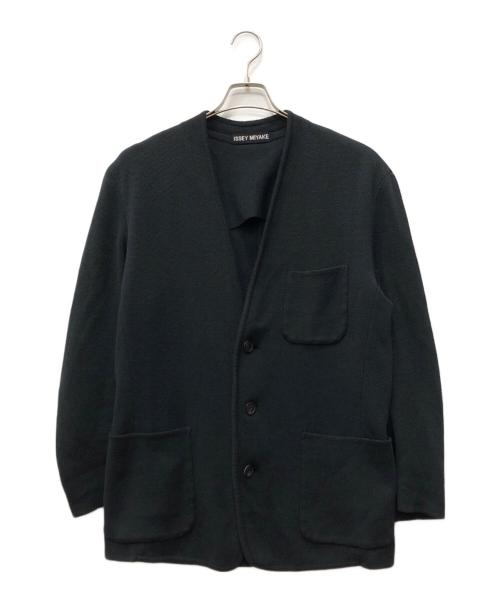 ISSEY MIYAKE（イッセイミヤケ）ISSEY MIYAKE (イッセイミヤケ) ノーカラージャケット ブラック サイズ:Mの古着・服飾アイテム