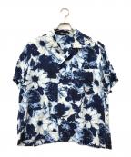 ISSEY MIYAKEイッセイミヤケ）の古着「オープンカラーシャツ」｜ブルー