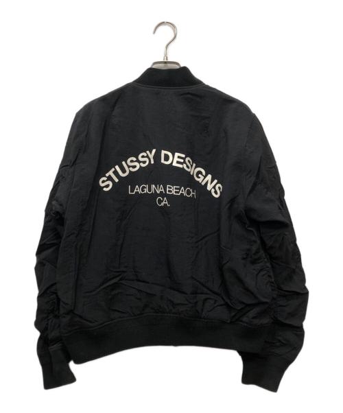 stussy（ステューシー）stussy (ステューシー) ジップブルゾン ブラック サイズ:Mの古着・服飾アイテム