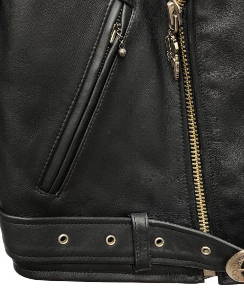 HARLEY-DAVIDSON（ハーレーダビッドソン）HARLEY-DAVIDSON (ハーレーダビッドソン) ライダースジャケット ブラック サイズ:下記参照の古着・服飾アイテム
