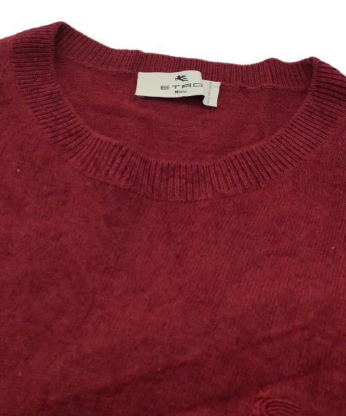 ETRO（エトロ）ETRO (エトロ) ペイズリークルーネックニット レッド サイズ:Lの古着・服飾アイテム
