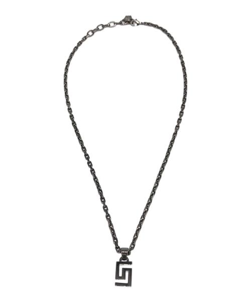 VERSACE（ヴェルサーチェ）VERSACE (ヴェルサーチェ) ロゴネックレス ブラック サイズ:下記参照の古着・服飾アイテム