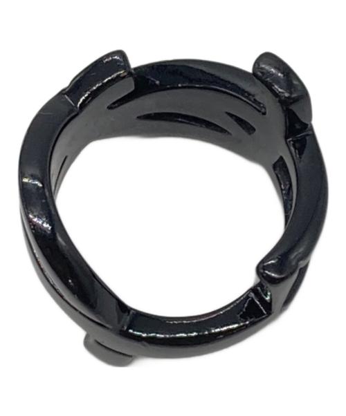 Saint Laurent Paris（サンローランパリ）Saint Laurent Paris (サンローランパリ) モノグラムリング ブラック サイズ:5号の古着・服飾アイテム