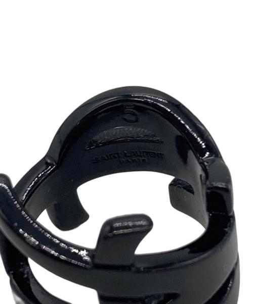 Saint Laurent Paris（サンローランパリ）Saint Laurent Paris (サンローランパリ) モノグラムリング ブラック サイズ:5号の古着・服飾アイテム