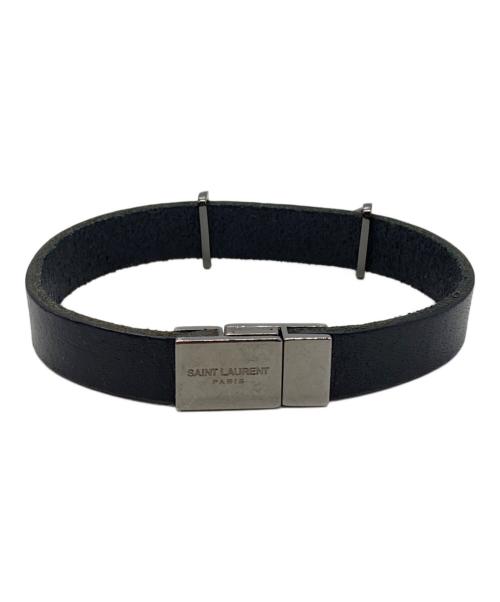 Saint Laurent Paris（サンローランパリ）Saint Laurent Paris (サンローランパリ) カサンドラ ロゴブレスレット ブラック サイズ:下記参照の古着・服飾アイテム