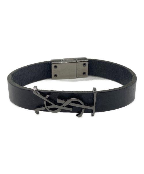 Saint Laurent Paris（サンローランパリ）Saint Laurent Paris (サンローランパリ) カサンドラ ロゴブレスレット ブラック サイズ:下記参照の古着・服飾アイテム
