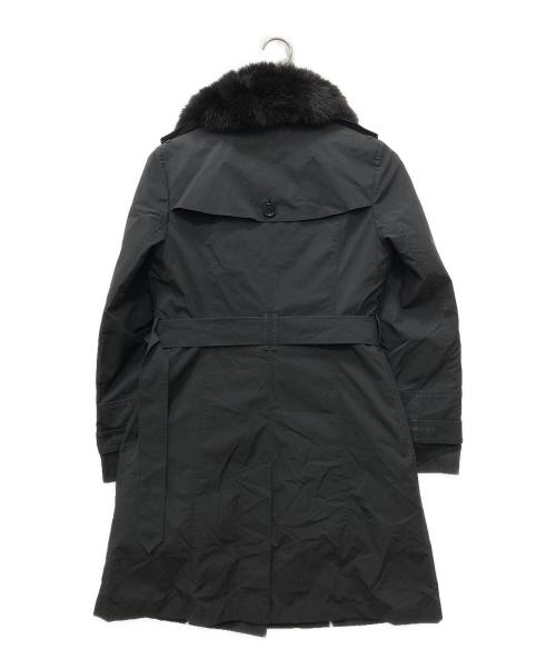BURBERRY LONDON（バーバリーロンドン）BURBERRY LONDON (バーバリーロンドン) 裏ノバチェックファーコート ブラック サイズ:38の古着・服飾アイテム