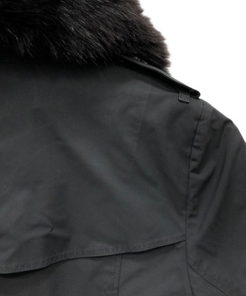 BURBERRY LONDON（バーバリーロンドン）BURBERRY LONDON (バーバリーロンドン) 裏ノバチェックファーコート ブラック サイズ:38の古着・服飾アイテム