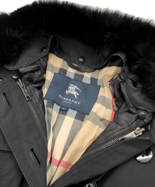 BURBERRY LONDON（バーバリーロンドン）BURBERRY LONDON (バーバリーロンドン) 裏ノバチェックファーコート ブラック サイズ:38の古着・服飾アイテム
