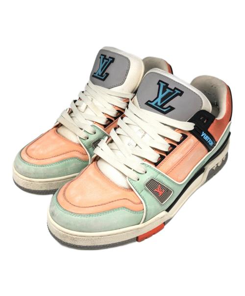 LOUIS VUITTON（ルイ ヴィトン）LOUIS VUITTON (ルイ ヴィトン) LV TRAINER SNEAKER ピンク サイズ:7の古着・服飾アイテム