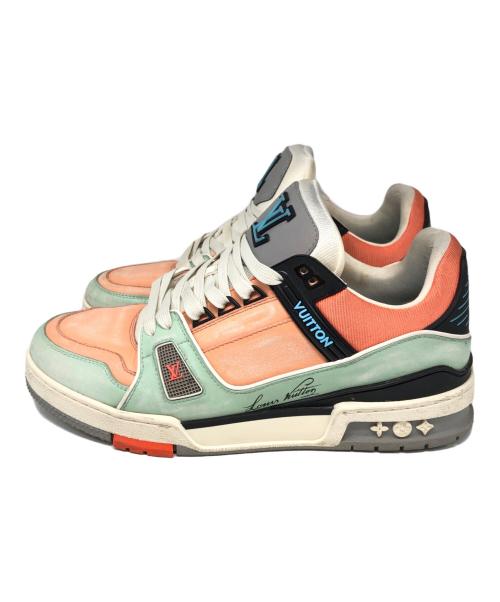 LOUIS VUITTON（ルイ ヴィトン）LOUIS VUITTON (ルイ ヴィトン) LV TRAINER SNEAKER ピンク サイズ:7の古着・服飾アイテム