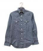 RRLダブルアールエル）の古着「ウエスタンシャツ」｜ネイビー