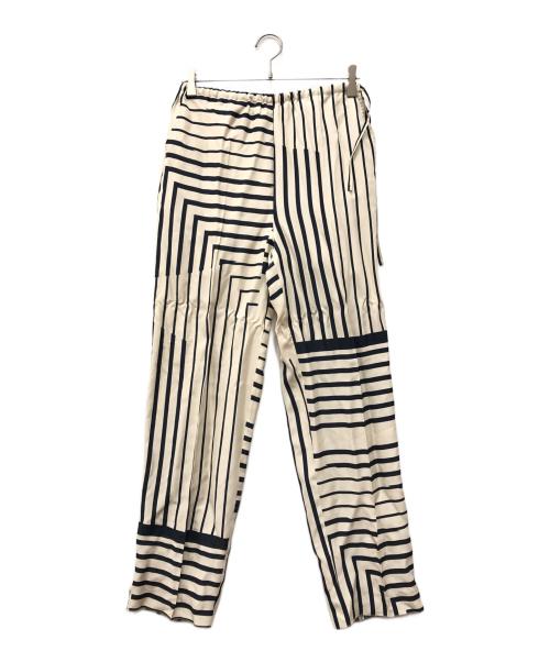 GALERIE VIE（ギャルリーヴィー）GALERIE VIE (ギャルリーヴィー) ジオメトリックプリント イージーストレートパンツ ベージュ サイズ:36の古着・服飾アイテム