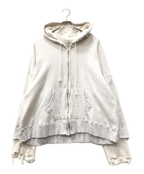 ANCELLM（アンセルム）ANCELLM (アンセルム) ZIP-UP HOODIE アイボリー サイズ:OSの古着・服飾アイテム