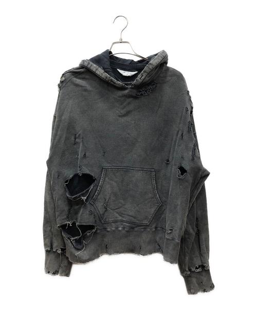 ANCELLM（アンセルム）ANCELLM (アンセルム) AGING CRASH HOODIE ブラック サイズ:Sの古着・服飾アイテム