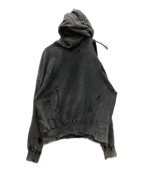 ANCELLM（アンセルム）ANCELLM (アンセルム) AGING CRASH HOODIE ブラック サイズ:Sの古着・服飾アイテム