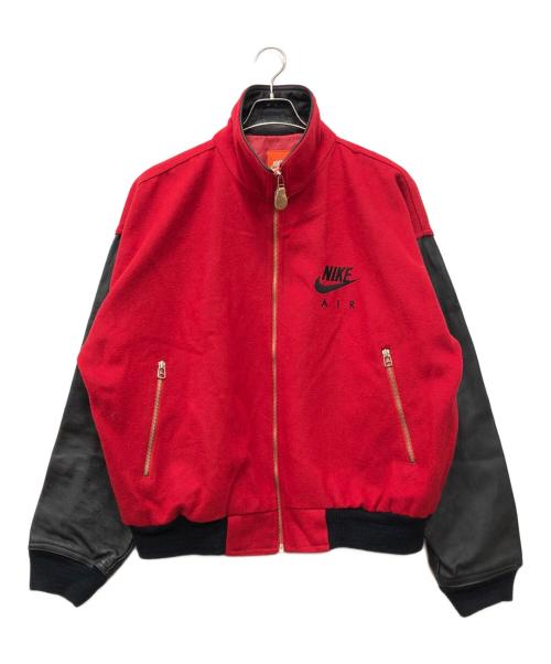 NIKE（ナイキ）NIKE (ナイキ) レザー切替ウールジップジャケット ブラック サイズ:Lの古着・服飾アイテム
