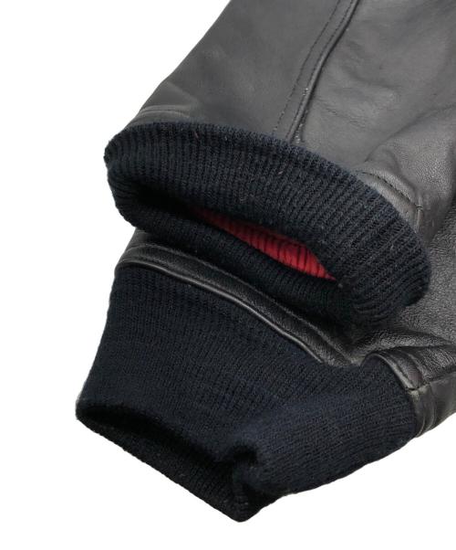 NIKE（ナイキ）NIKE (ナイキ) レザー切替ウールジップジャケット ブラック サイズ:Lの古着・服飾アイテム