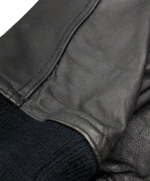 NIKE（ナイキ）NIKE (ナイキ) レザー切替ウールジップジャケット ブラック サイズ:Lの古着・服飾アイテム