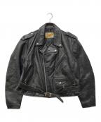 Schottショット）の古着「ダブルライダースジャケット」｜ブラック