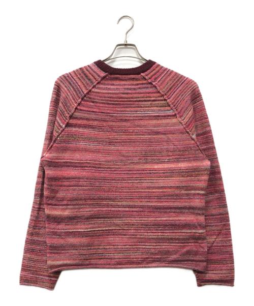 stussy（ステューシー）stussy (ステューシー) TEXTURED CONTRAST COLLAR CREW レッド サイズ:Sの古着・服飾アイテム