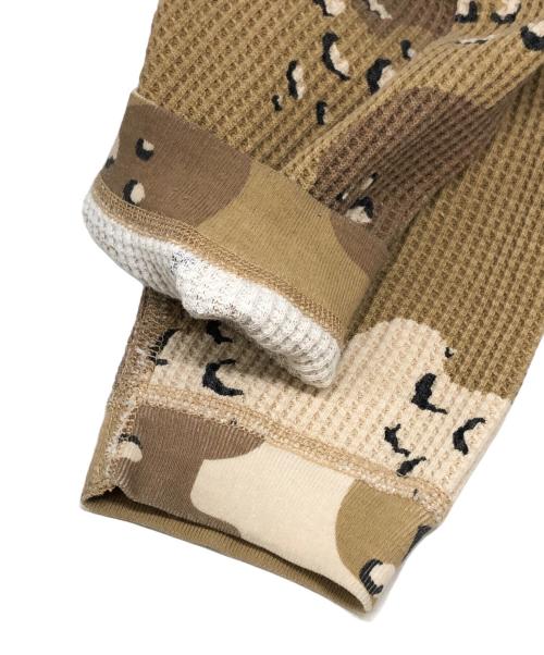 stussy（ステューシー）stussy (ステューシー) RAGLAN THERMAL LS CREW ベージュ サイズ:XSの古着・服飾アイテム