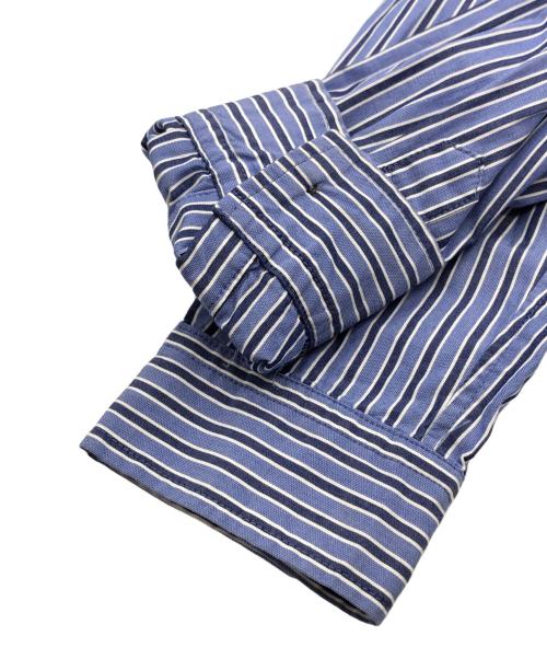 confect（コンフェクト）confect (コンフェクト) ブロードストライプ切替バンドカラーシャツ ネイビー サイズ:3の古着・服飾アイテム