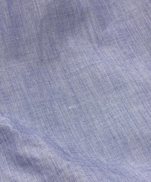 confect（コンフェクト）confect (コンフェクト) ブロードストライプ切替バンドカラーシャツ ネイビー サイズ:3の古着・服飾アイテム