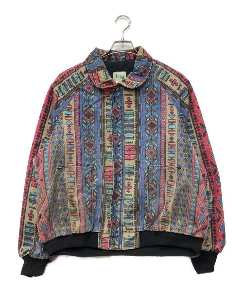 KEY（キービジュアルアーツ）KEY (キービジュアルアーツ) 総柄ダックジャケット インディゴ サイズ:Lの古着・服飾アイテム