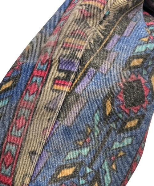 KEY（キービジュアルアーツ）KEY (キービジュアルアーツ) 総柄ダックジャケット インディゴ サイズ:Lの古着・服飾アイテム