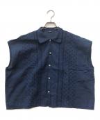 45Rフォーティファイブ・アール）の古着「藍インドカディdeステッチ馬ブラウス」｜ネイビー