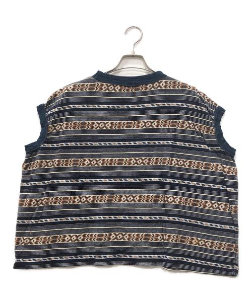 45R（フォーティファイブ・アール）45R (フォーティファイブ・アール) ジャカードボーダーのＭキャミ ネイビー サイズ:00の古着・服飾アイテム