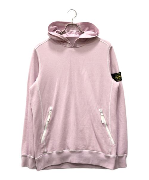 STONE ISLAND（ストーンアイランド）STONE ISLAND (ストーンアイランド) ワッペンプルオーバーパーカー ピンク サイズ:Lの古着・服飾アイテム