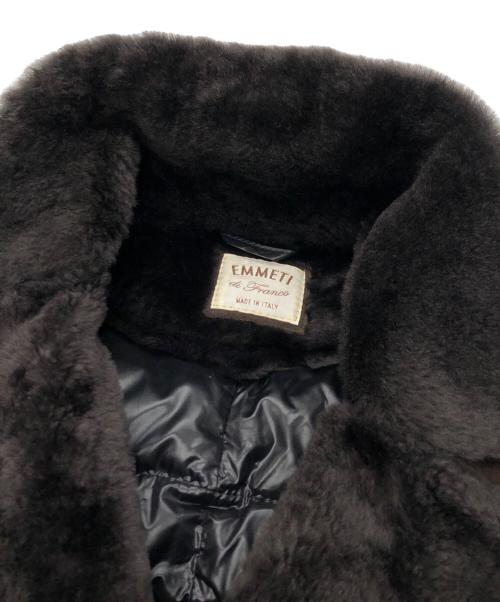 EMMETI（エンメティ）EMMETI (エンメティ) ムートンダウンジャケット ブラック サイズ:50の古着・服飾アイテム